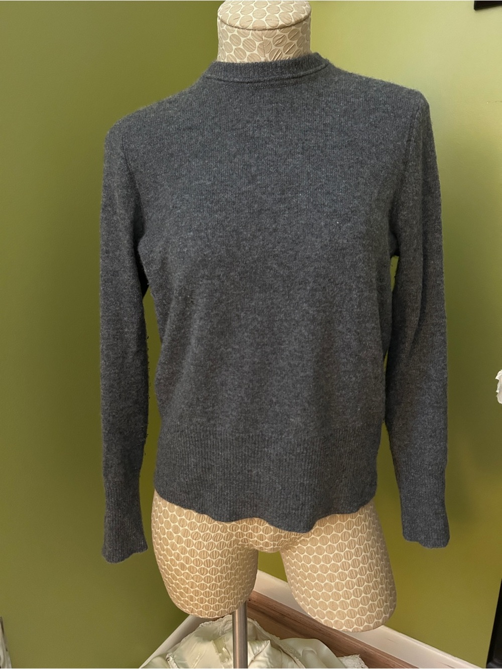 Equipment Gray Crewneck Cashmere Sweater